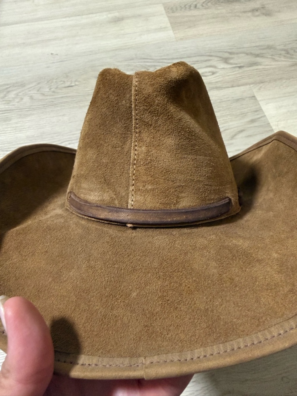 Winfield Cover Co San Francisco Brown Suede/Leather Cowboy Hat #36 M - Picture 6 of 8